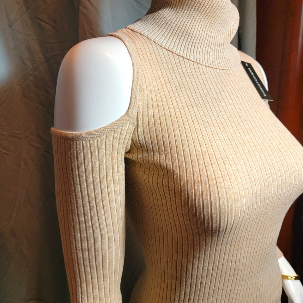 💛 Camel Cold Sholder Top by Maze Collection